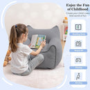 HOMMPA Bean Bag Chair for Kids Stuffed Toddler Bean Bag Sofa with Pocket Filler Cat Shaped Bean Bag Chair Boys and Girls Baby Lazy Floor Sofa Chair for Gaming Reading Playing Grey by TinyTreasures Baby Boutique