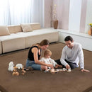 Baby Play Mat for Floor Tummy Time Nursery Rug Muscle Area Rug Playroom Rug Tatami 50 * 50" Memory Foam 1.3" Thick Crawling Mat For Babies,Toddlers, Infants, Kids,Floor Mat,Coffee by CozyNest Decor