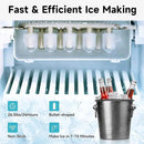 ICEPURE Water Dispenser with Ice Maker, 3-in-1 Hot and Cold Water Cooler with Built-in Bullet Ice Maker Machine, 26.5lbs/24H, Top Loading for 3-5 Gallon Bottle, Child Safety Lock, Black by CozyNest Decor