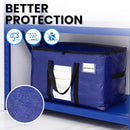 TAILI 2 Pack Dark Blue Extra Large Moving Bags, Heavy Duty Totes with Visible Window, Wrap Around Handles, Great for Storage by TinyTreasures Baby Boutique