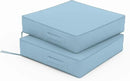 Patio Chair Cushions 19 X 19 X 4 Inch Waterproof Outdoor Seat Cushions for Patio Furniture, Outdoor Sofa Couch Pads with Ties & Handle, Set of 2, Light Blue by GreenHaven Gardens