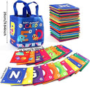 Early Childhood Enlightenment Book 26 Pieces Toddler Soft Alphabet ABC Letter Number Flash Cards Baby Soft Cloth Bath Books Infant Crinkle First Books Toys Sensory Books Learning Flashcards (Number) by TinyTreasures Baby Boutique
