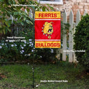 College Flags & Banners Co. Ferris State Bulldogs Garden Flag with Stand Holder by GreenHaven Gardens