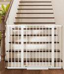 Cumbor 36" Extra Tall Baby Gate for Stairs, 29.7-48" Wide Dog Gates for Doorways, Auto Close Safety Gate for Babies and Pets, Easy Install, Pressure Mounted, Fits Doorways, Stairs, Entryways, White by TinyTreasures Baby Boutique