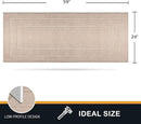 PURRUGS Dirt Trapping Door Mat 24" x 59", Non-Slip/Skid Machine Washable Entryway Rug, Dog Doormat, Super Absorbent Welcome Mat for Muddy Wet Shoes and Paws, Beige by CozyNest Decor