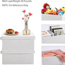 HOONEX Storage Bins with Lids for Organizing, Pack of 2, Storage Boxes with 2 Carrying Handles and Sturdy Heavy Cardboard, 16.5" L x 11.8" W x 7.5" H for Shoes, Books, Clothes, Nursery, White by TinyTreasures Baby Boutique