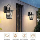 JYZ Dusk to Dawn Outdoor Wall Lantern, Craftsman Style Large Exterior Sconce Light with Water Ripple Glass, Traditional Porch Light Fixture Wall Mount Lamp for Front Porch Doorway Garage Patio Garden by GreenHaven Gardens