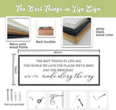 The Best Things in Life Wall Decor Sign 40 x 15 Inch Memories Inspirational Quotes Wood Framed Family Entryway Living Room Home Wall Art for Farmhouse Bedroom Room (Black) by CozyNest Decor