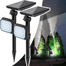 JSOT Outdoor Spotlights - Solar Spot Light Solar Lights Outdoor Waterproof Landscape Spotlights Decoration for Outside Garden Yard Driveway Tree (Cool White, 2 Pack) by GreenHaven Gardens