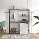 Double Row Over Washer and Dryer Storage Shelves, Laundry Room Organization and Storage, Heavy Duty Laundry Room Shelves, with Adjustable Height, 5-Tier by CozyNest Decor