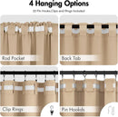 ANRODUO Back Tab Blackout Curtains for Bedroom Living Room, Rod Pocket Pinch Pleated Thermal Insulated Room Darkening Curtains 54 Inches Long 2 Panels, Beige, 42 x 54 Inch by TinyTreasures Baby Boutique