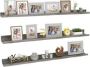 Giftgarden 47 Inch Gray Floating Shelves for Wall Mount, Grey Wood Wall Shelf Ledge for Bathroom Bedroom Living Room Kitchen Storage, Set of 3 Different Sizes by CozyNest Decor