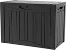 50 Gallon Outdoor Storage Box Waterproof Lockable Resin Deck Box Large, Patio Storage Bin for Pool Accessories Cushion Furniture, Garden Tools, UV-Resistant Outside Delivery Black by GreenHaven Gardens