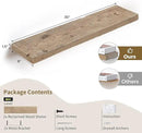 Floating Shelves, 8 Inch Deep Rustic Solid Reclaimed Wood Wall Shelves for Storage, Wall Mounted Display Shelving with Invisible Heavy-Duty Metal Bracket, 30 Inch Width Set of 2, Natural by CozyNest Decor
