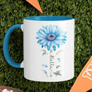 Adorable Gerbera Daisy Flower Mug, Customized Flower Themed Cup With Name, Novelty Daisy Flower Accent Mug 11oz 15oz, Custom Daisy Lover Coffee Cup, Personalized Flower Mug For Birthday by CozyNest Decor