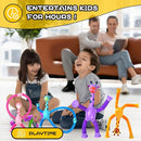 Giraffe Sensory Toys 4Pcs Gift for Toddlers Girls Year Old Ages 3 4 5 6 7 8 9 10, Suction Autism Toy Pop Tube Fidget Toys Autistic Travel Toys Stocking Easter Basket Stuffer Valentine Gift for Kids by TinyTreasures Baby Boutique