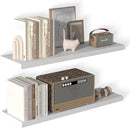 40 Inch Floating Shelf 2 Pack Large Floating Shelves for Wall No Drilling Accessories Included Deep Wall Shelves for Living Room Kitchen Farmhouse 40" W x 12" D x 1.2" White by CozyNest Decor
