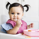Tiny Twinkle Mess Proof Baby Bibs for Eating - Waterproof, Wipeable Bibs - Toddler Bibs - Travel Friendly - PFAS, PVC, BPA, Phthalate Free - Baby Food Bibs (3 Pack,Blush, Burgundy) by TinyTreasures Baby Boutique