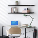 Sorbus Floating Shelves for Wall - 48 Inch Long Bathroom Shelves, Wall Decor for Bedroom, Kitchen, Living Room & Book Storage - Mounted Floating Shelf with Invisible Brackets (Black, 2 Pack) by CozyNest Decor