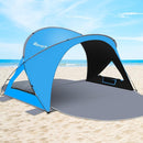 Gorich Beach Tent Sun Shelter with UPF50+ UV Protection for 3/4-5/6-7 Person, Lightweight & Portable Beach Shade Canopy with 2 Zippered Doors, Easy Setup Family Beach Umbrella by TinyTreasures Baby Boutique