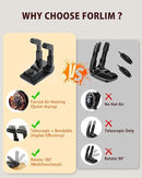 FORLIM Boot Dryer for Work Boots, Shoe Dryer with Heat Blower, Glove Dryer & Boot Warmer - 180° Adjustable Dry Rack - Telescopic Bendable Dry Ports - Intelligent Timer - Black by CozyNest Decor