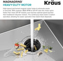 KRAUS WasteGuard High-Speed 3/4 HP Continuous Feed Ultra-Quiet Motor Garbage Disposal with Power Cord and Flange Included and Universal Mount, KWD210-75MGR by CozyNest Decor