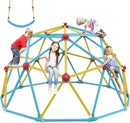 Climbing Dome, 10FT Jungle Gym with Swing for Kids 3 to 10 Outdoor Play Equipment, Supports 800lbs Toddler Play Set, Anti-Rust & Easy Assembly, Gift for Boys Girls (Yellow & Blue) by TinyTreasures Baby Boutique