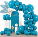 130pcs Peacock Blue Balloons Different Sizes 18" 12" 10" 5" Teal Blue Latex Balloon Garland Arch Kit for Birthday Baby Shower Graduation Wedding Gender Reveal Anniversary Party Decorations by CozyNest Decor