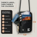 Neck Wallet for Travel & Passport Holder with RFID Blocking - Slim & Easy to Conceal Nylon Travel Pouch for men & women - Holds Phone, Cash, Cards, Keys - Sweat & Water Resistant - X-Large - Black by TinyTreasures Baby Boutique