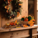 Artmag Fabric Pumpkins Set Decor, 25 PCS Fall Artificial Maple Leaves, Harvest Pumpkins, Acorns, Pine Cones and Orange Berry Stems Decorations for Fall Thanksgiving Table Home by CozyNest Decor