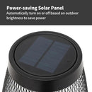 Patio Solar Light Flickering Flame Solar Lamps Hollow Out Waterproof Outdoor Lantern Metal Decorative Lights for Deck Porch Yard by CozyNest Decor