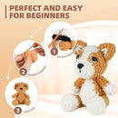 MOREJMTT Crochet Kit for Beginners, Learn to Crochet, Include Easy Knitting Soft Yarn, Step-by-Step Video Tutorial, Hook, Holiday Birthday Gift for Adults and Kids(2 Pack Dog) by TinyTreasures Baby Boutique