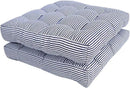 Tiita Chair Cushions 22"x22" Square Windows Pad for Adults Seating Pillows Set of 2, Blue by CozyNest Decor