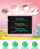 KOKODI 15 Inch LCD Writing Tablet with Anti-Lost Stylus, Erasable Doodle Board Colorful Toddler Drawing Pad, Car Travel School Games Toys for 3 4 5 6 7 8 Kids, Birthday Gift for Girls Boys Pink by TinyTreasures Baby Boutique
