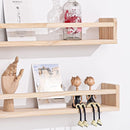 AZSKY Natural Wood Nursery Shelves Floating Wall Book Shelves Nursery Kids Baby Toddler Room Décor 36 in Bookshelf for Toy Picture Display a Set of 3 Same Sizes by TinyTreasures Baby Boutique