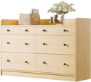 Cozy Castle Baby Dresser with 6 Drawers and Large Table Top, Multi-Functional Chest of Drawer, Drawer Dresser with Three-Sided High Rails for Nursery, Children's Room, Bedroom, Oak by TinyTreasures Baby Boutique