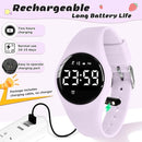Kids Watches for Girls Boys Digital Sport Watch with Step Counter Pedometer Vibration Alarm Clock, No App Waterproof Fitness Tracker Kids Watch Boys Girls Teens Students Ages 5-16 by TinyTreasures Baby Boutique
