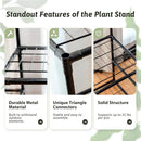 Plant Stand With Grow Light Indoor Outdoor Tall Wide Plant Shelf Metal Waterproof Black Plant Rack for Multiple Plant Holder Flower Pot Table 5 Tiers by GreenHaven Gardens
