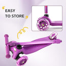 3 Wheel Scooter for Kids Ages 6-12,Kids Scooter with Light Up Wheels, Sturdy Deck Design, and 4 Height Adjustable Suitable for Kid Ages 3-12 by TinyTreasures Baby Boutique