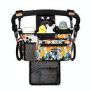 TOPDesign Universal Baby Stroller Organizer, Stroller Caddy with Detachable Mesh Bag & Heightened Insulated Cup Holders & Non-Slip Secure Hooks Accessories, Fits Most Strollers (Zoo) by TinyTreasures Baby Boutique