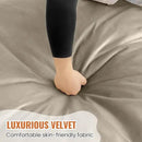 4FT Bean Bag Chair: Bean Bag with Velvet Cover, Fluffy and Comfy Bean Bag Chairs for Adults and Kids, Bean Bag Sofa Filled with High-Density Sponge for Gaming (Light Grey) by CozyNest Decor