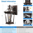 VIANIS Motion Sensor Outdoor Lights, Oil Rubbed Bronze Dusk to Dawn Outdoor Wall Lights Exterior, Waterproof Wall Lantern with Tempered Glass, Modern Outside Wall Sconce for Garage Front Porch, E26 by GreenHaven Gardens