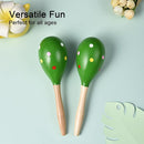 Maracas for Adults Kids Babies, Wooden Maracas Shaker Musical Instrument, Green by TinyTreasures Baby Boutique