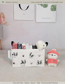 Rectangular Fabric storage box, decorative basket and finishing basket with handle are used for the storage of clothes, books and sundries (Bulldog) 14.9’’L ×10.2’’W×9.05’’H inches by TinyTreasures Baby Boutique
