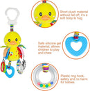 Baby Stroller Car Seat Toys for Infant with Teether Hanging Rattle, Clip on Stroller, Soft Plush Baby Toys for Boys and Girls 3-12 Months by TinyTreasures Baby Boutique