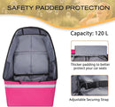 Car Seat Travel Bag for Airplane,Infant Seat Travel Bag with Shoulder Strap,Padded Car Seats Backpack with Reflective Stripes,Large Carseat Carrier Bag Travel Car Seat Cover,Pink by TinyTreasures Baby Boutique