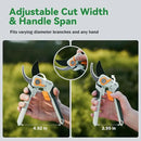 PrunePro 8" Professional Pruning Shears for Gardening Bypass Hand Pruner Stainless Steel Sharp Garden Scissors Plant Flower Rose Garden Clipper - 3 Pack by GreenHaven Gardens