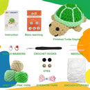 Utook Crochet Kit for Beginners, 6-Pack Crochet Animal Kit,Crochet Kits for Beginners Adults and Children, with Instructional Videos and Paper tutorials, Handmade Crafts, Holiday Gifts (Turtle) by TinyTreasures Baby Boutique