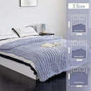 Chunky Knit Blanket - Luxury Soft Cozy 50 * 60 Throw Blanket,100% Woven Blanket Rope Knot Throw Blanket for Couch, Sofa, Home Decor, Gift - Machine Washable（Grey） by CozyNest Decor