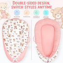 HKAI Baby Lounger – Soft Cotton Infant Floor Seat for Newborn to 24 Months, Portable Baby Essentials for Boys & Girls by TinyTreasures Baby Boutique